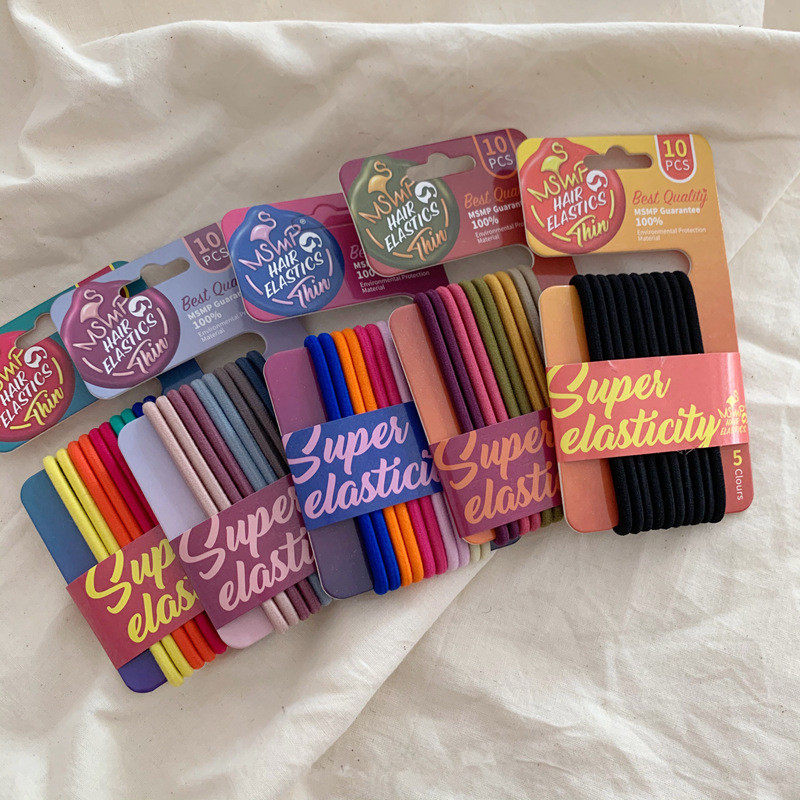 Fan family children's high elastic basic hair ring Tie hair rubber band Little girl adult head rope Girl hair ring