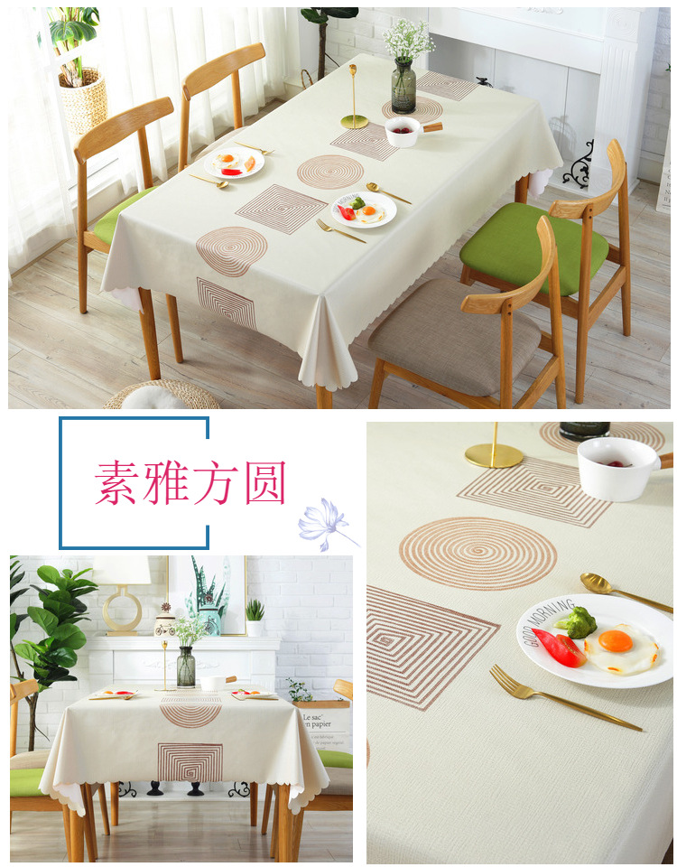 Giả cotton và linen nhỏ tươi ins khăn trải bàn vải không thấm nước chống bỏng dầu-miễn phí dùng một lần PVC hiện đại nhỏ gọn bàn cà phê bảng mat