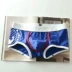 Cá nhân in họa tiết mỏ neo Đồ lót nam thấp eo thủy triều Slim U lồi cotton thấp eo thanh niên quần short do lot nu Vòng eo thấp
