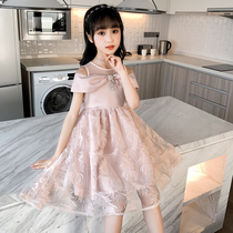 Girls dresses summer 2021 new foreign style little girl fairy princess dress childrens summer puffy yarn skirt