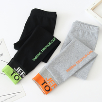Girls  leggings spring wear 2021 new foreign style childrens thin pencil pants medium and large childrens spring long pants