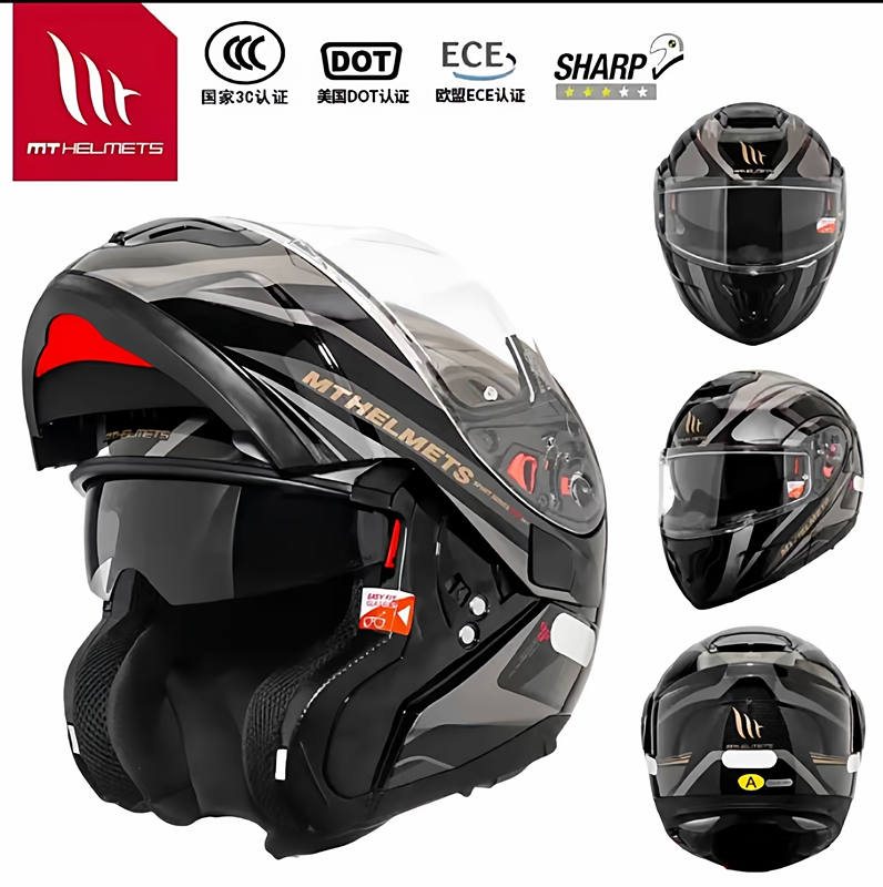 Mt Motorcycle Origin Full Face Helmet for Men and Women with Dual Visors, Cruiser Helmet, 3C Certified, All-Season Ultra-Light Spring/Summer Helmet Mt Motorcycle Origin Full Face Helmet for Men and Women with Dual Visors, Cruiser Helmet, 3C Certified, All-Season Ultra-Light Spring/Summer Helmet