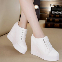 Small white shoes woman 2022 new summer breathable 100 hitch in Korean version heightening womens shoes Slim Comfort Spring Style Casual Shoes