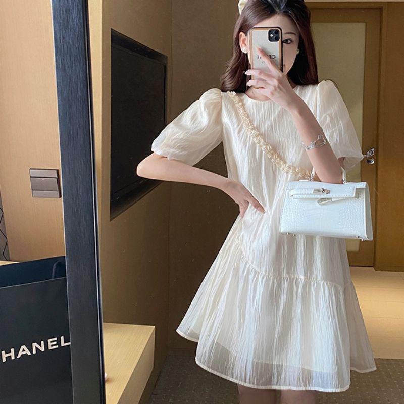 French-Style Pure and Elegant Minimalist High-End Dress for Petite Women, Stylish and Figure-Flattering, High-Quality Slimming Dress