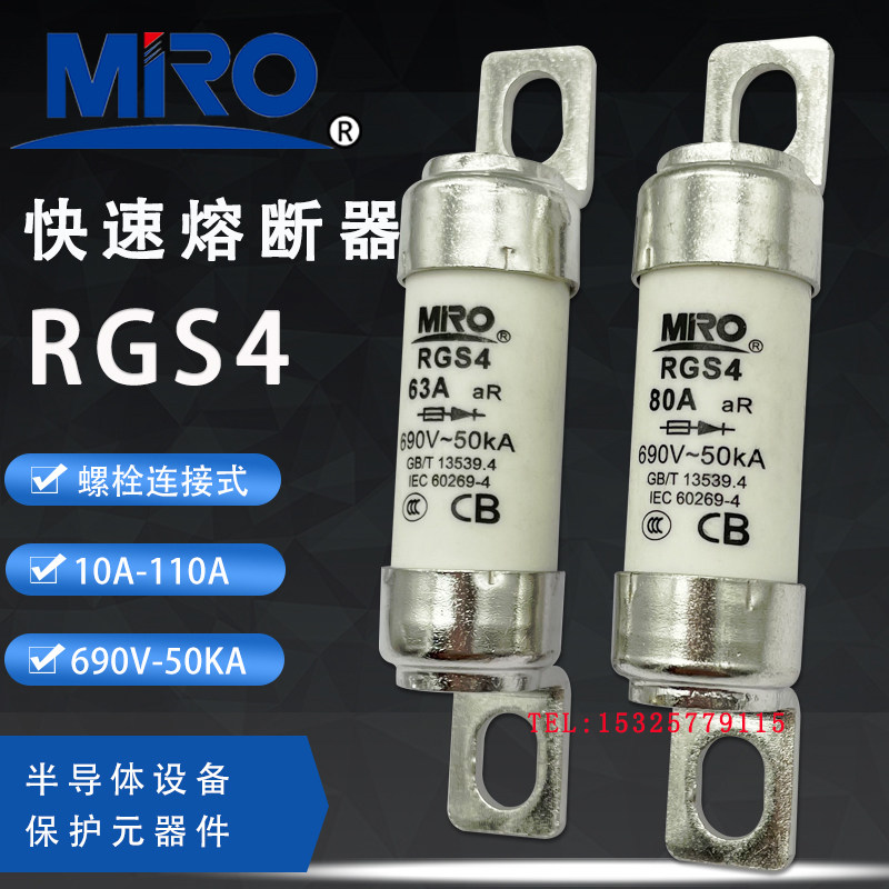 MRO Drinking Lava RGS4 AR 110A100A85A80A75A63A50A40A Fast Fuse 690V-50KA