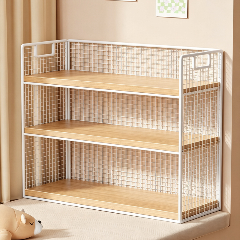 Desktop Bookshelf Storage Rack Home Desk Storage Cabinet Bedroom Student Desk Storage Shelf Multi-Layer Water Cup Holder