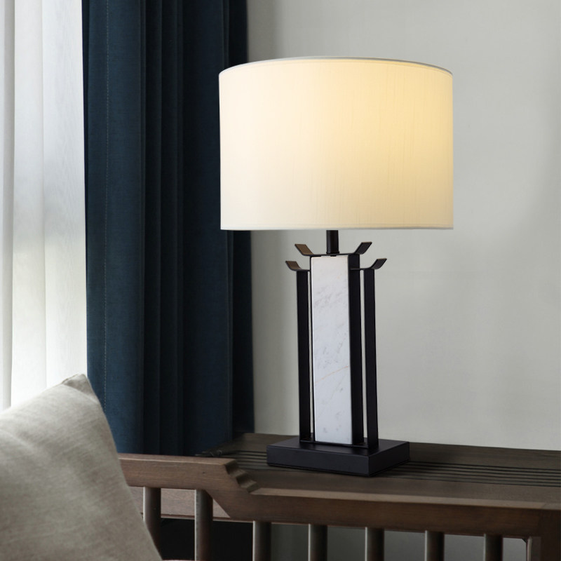 Modern New Chinese Creative Marble Table Lamp Bed Head Lamp Bedroom Desk Living-room Tea Table Room Ostyle Living Room