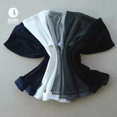 Girls black plus velvet pants autumn and winter baby cotton non-falling velvet warm pants