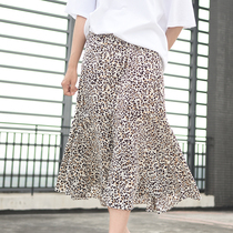 2021 retro crumbed BAO WELN Half body dress Women in summer New ladies High waist Conspiculess Snowy Spinning Sensation Skirts