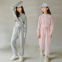 Spring and autumn Childrens clothes girls clothing suit long sleeve necropolis with two pieces for a large childrens sports suit and real pat on the leisure cover