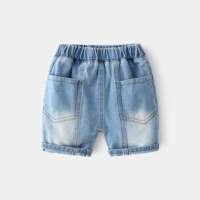 Голубая резкая угловая карманная джинсовая ткань