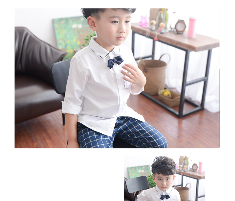 Chemise garcon à manche longue en coton - Ref 2082145 Image 27