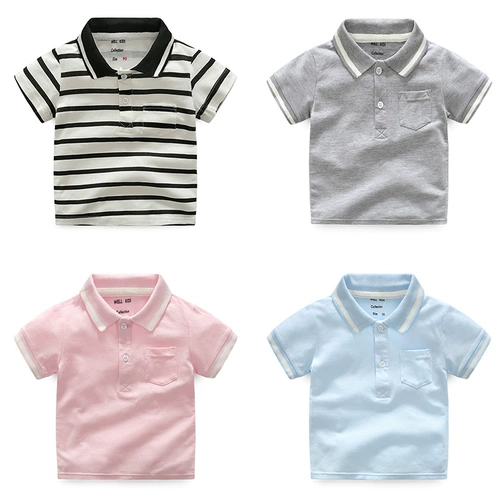 Футболка с коротким рукавом для мальчиков, летняя детская футболка polo для раннего возраста, 2022, детская одежда, 3 лет