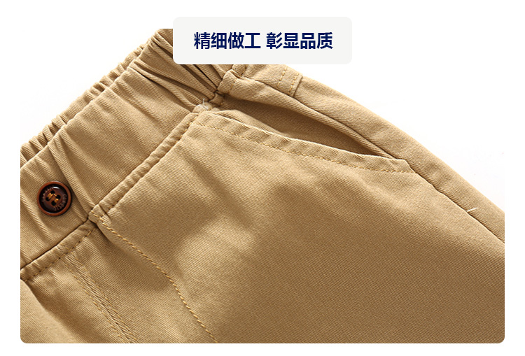 Quần bé trai màu trơn giản dị 2018 mùa thu mới của trẻ em Hàn Quốc quần áo trẻ em cotton co giãn eo bé quần jean lót lông cho bé