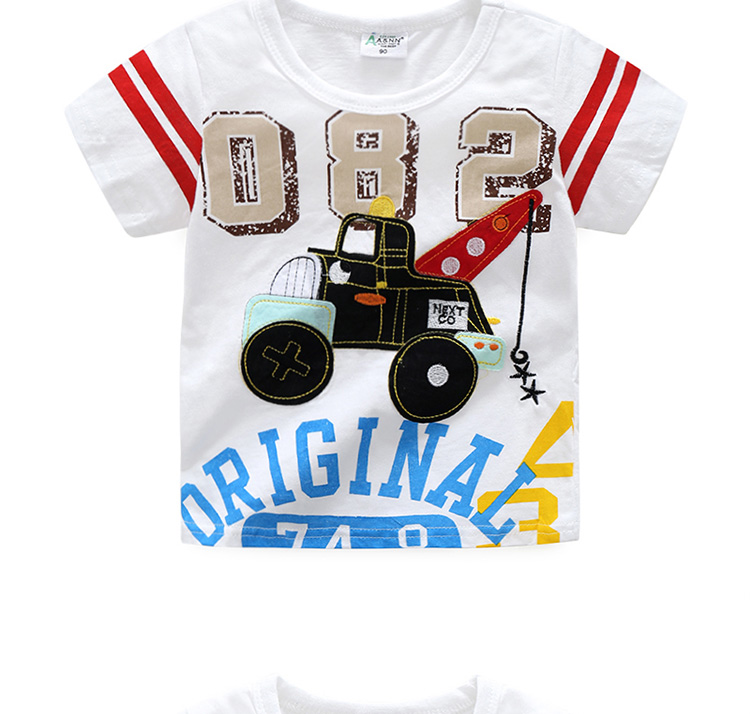 Phim hoạt hình thiếu nhi vá áo thun ngắn tay bé trai mùa hè cotton cotton Hàn Quốc áo sơ mi nửa tay áo phông bé gái dễ thương