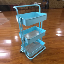 Shelf small cart kitchen storage rack removable pulley finishing storage rack beauty salon trolley bedroom