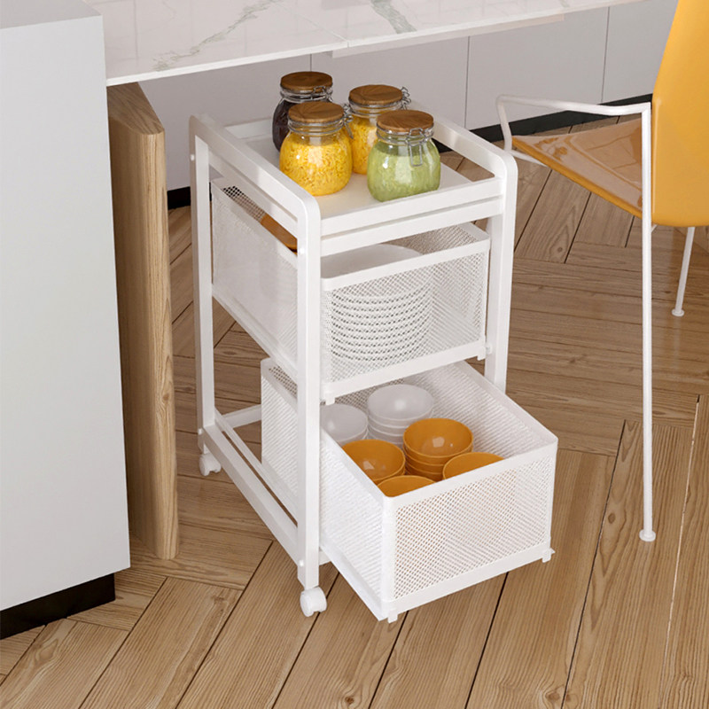 Office under the table shelf floor multi-layer with drawer mobile storage rack storage rack bedroom bedside trolley