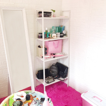 Nordic style shelf floor multi-level storage shelf balcony flower stand iron bookshelf bedroom living room storage rack