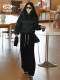 Mingming GUKKS/Winter White Duck Down Jacket Hooded Jacket Smudge Dyeing Age Reduction Technology