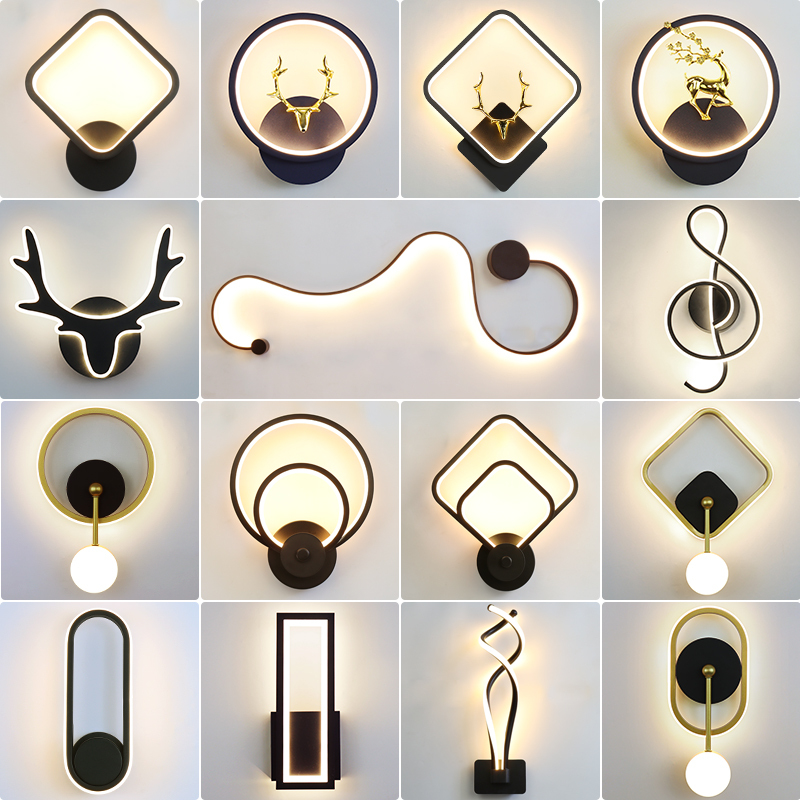 Modern Minimalist Led Corridor Aisle Entrance Light New Nordic Style Staircase Balcony Bedroom Bedside Background Wall Lamp