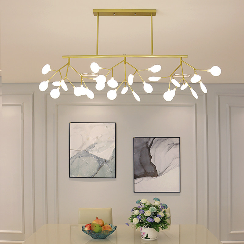 Restaurant Chandelier Nordic Ins Style Modern Minima Light Lavish Living Room Bedroom Light Creative Atmosphere Firefly Lamp 
