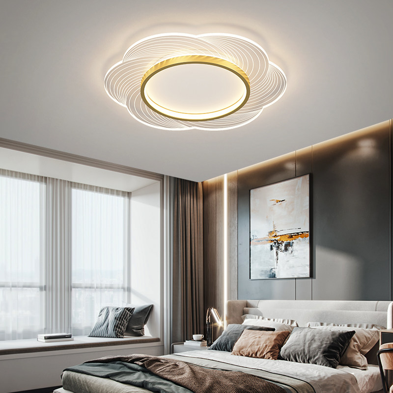 Modern Minimalist Flower Type Led Bedroom Ceiling Lights Nordic Creative Living Room Dining Room Light Net Red New Room Lamps