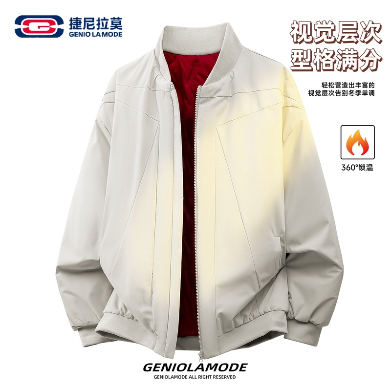 Geniolamode American-Style Flight Crew Jacket Cotton Coat Men's Winter Trendy Brand Thickened Cotton Jacket Trendy Geniolamode American-Style Flight Crew Jacket Cotton Coat Men's Winter Trendy Brand Thickened Cotton Jacket Trendy