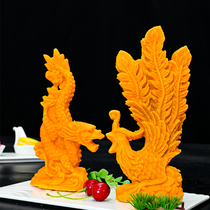 Salt Sculpture Dragon Phoenix Mold Ice Sculpture Chocolate Hotel Kitchen with creative decoration multifunction swing disc Yuanbao Dragon Phoenix molds