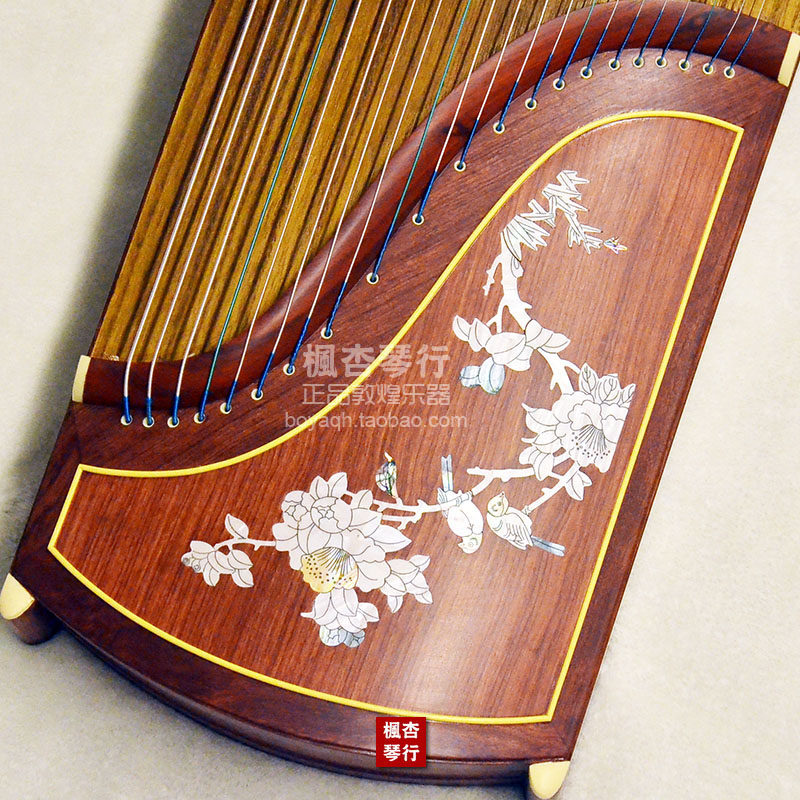 Dunhuang Guzheng factory authorized distribution Dunhuang 694L multicolored Chengxiang peony pattern guzheng spot