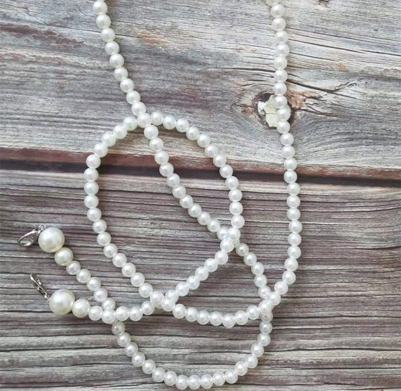 Customizable Package Chain Import Upscale Pearl Bag with inclined satchel small fragrant wind hand carrying chain lolita bag chain