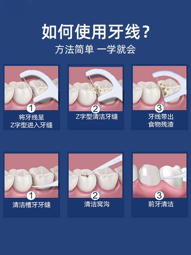 Стоматологическая нить супер тонкая зубная нить Семейство Семейство зубной нить. Взрослая одноразовая зубочистка Безопасная артефакта Независимая упаковка