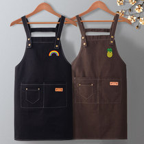 Apron custom logo printing home kitchen Women fashion cotton overalls men summer commercial high-end large size denim