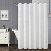 Fleurs de coupe Polyester étanche à leau Bath Curtain Cloth Hotel Salle de bain Garde de douche 4 pièces