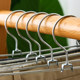 Wardrobe ຄົວເຮືອນ pants drying hanger skirt clip underwear clip seamless stainless steel strong pants clothes drying rack pants hanging rack
