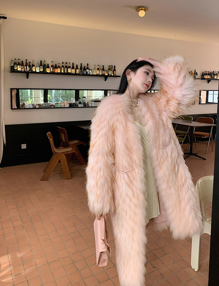 Women's Genuine Fox Fur Coat – Long, Thick & Warm Winter Jacket