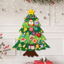 diy Christmas tree childrens Christmas decorations small gift material package felt cloth kitchen window home scene layout