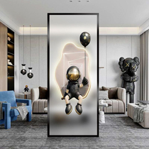 Light luxury tempered art glass screen partitions the living room entrance bathroom and blocks the modern and simple astronaut