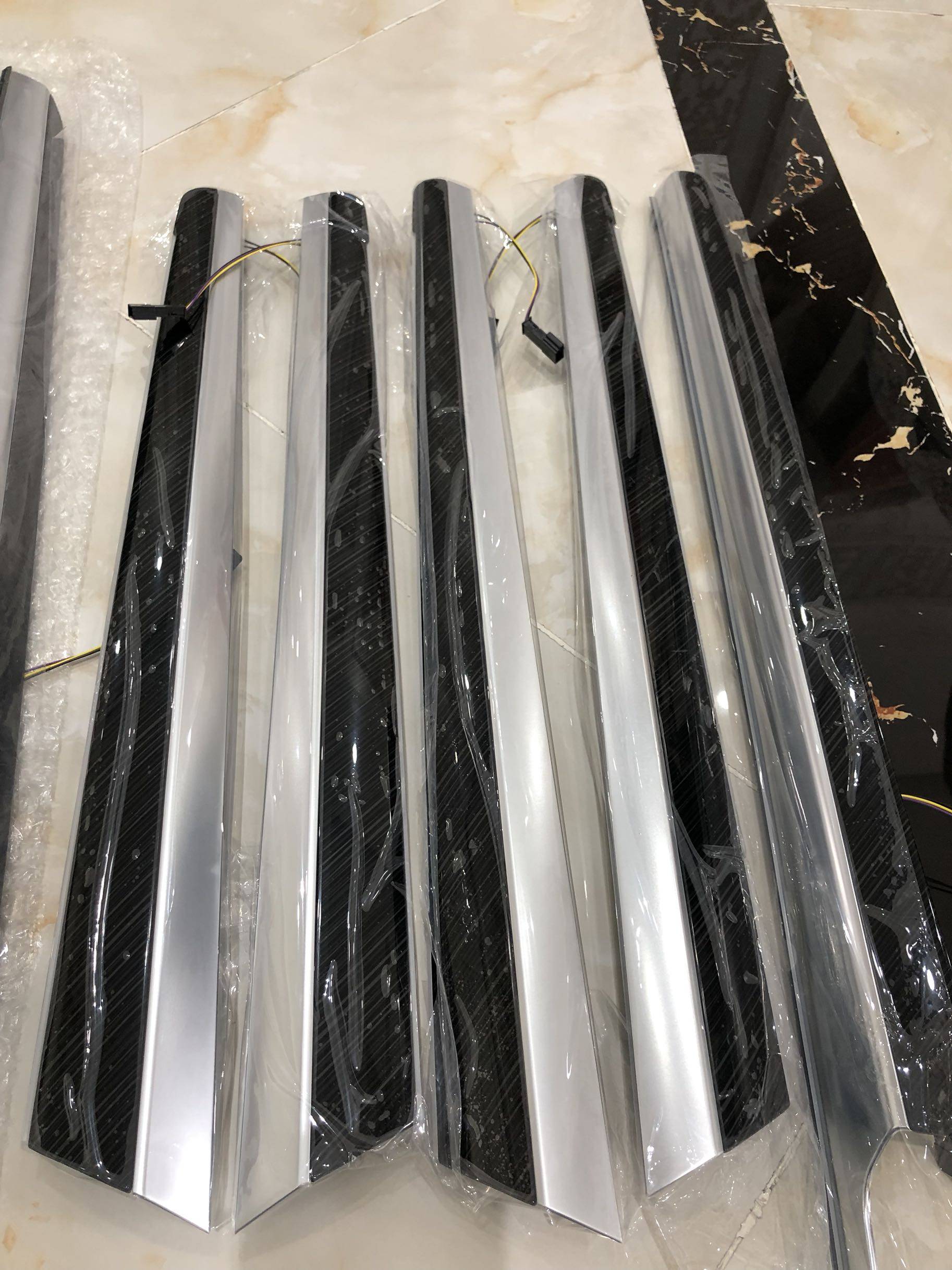 OEM LED ambient light instrument panel interior door trim with LED