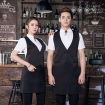 Autumn and winter New bar KTV professional suit fashion shirt vest can be fixed logo hair salon assistant work clothes for men and women