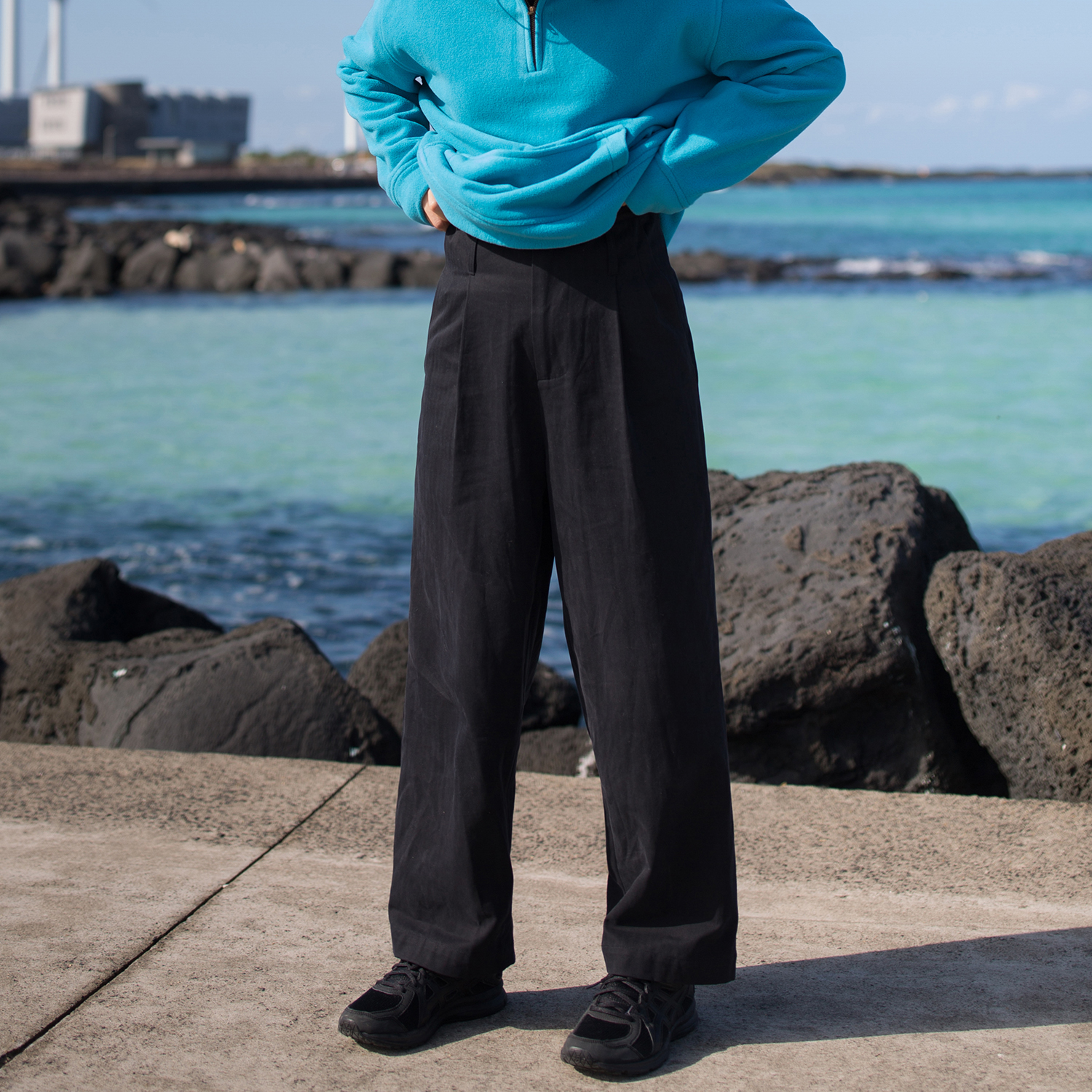 zopicclone original design limited weight lbs sand wash with interwoven cotton retro black old daddy pants Western pants