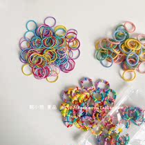 2020 new Korean childrens hair accessories girls dont wrap hair color fluorescent bright color Hairband headline small rubber band