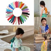 Bao Xiaoyu 2022 New Korean Childrens Hair Accessories Girls Solid Color Thin Hair Ribbon Ribbon Silk Scarf Scarf Bag Decoration
