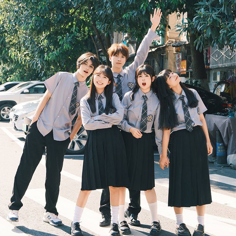 Class Uniforms, Chorus Poetry Recitation Group Performance Costumes, College-Style Junior High School Student Speech Costumes, High School Graduation Uniforms Set