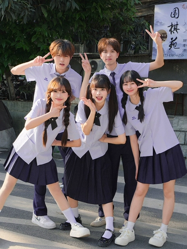 Студенческая юбка в складку, форма, рубашка для школьников, спортивный комплект, Таиланд