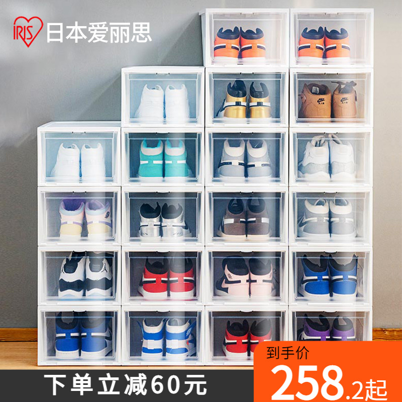 IRIS Transparent Shoes Box Home 20 Governorates Space Plastic Containing Boxes Aj Shoes Cabinet Containing Shoes Cabinet Gods