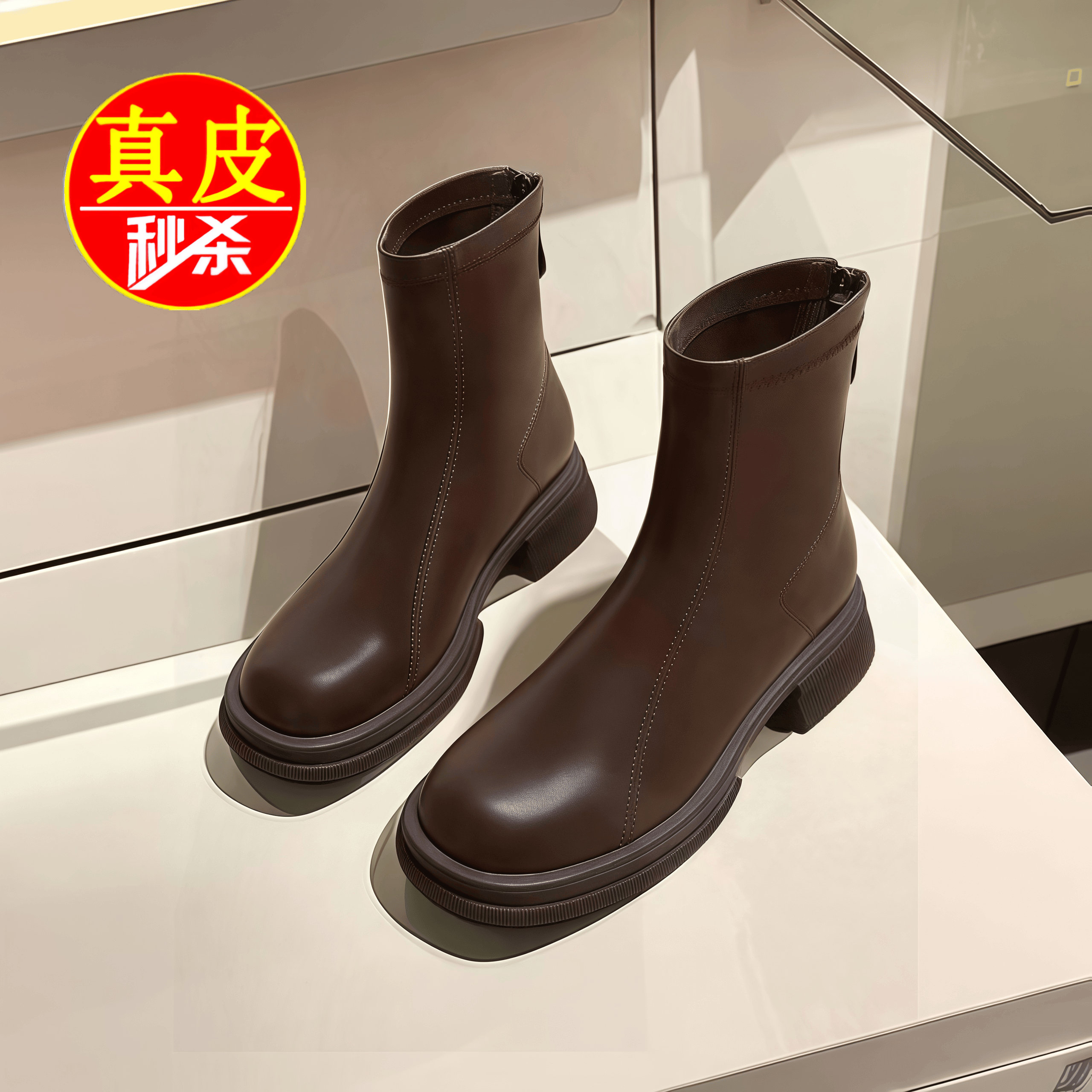 Женские обтягивающие ботинки-стрейч из специальной кожи в британском стиле; коллекция 2025 года; сезон осень-зима; новые нескользящие ботинки Челси Мартин