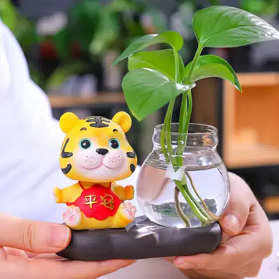 Creative cute twelve zodiac Tiger ornaments home accessories wine cabinet living room cartoon female office desktop furnishings