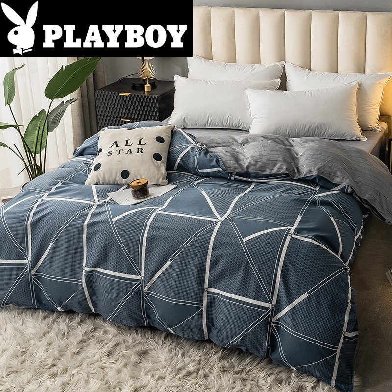 Playboy All-cotton quilt cover Single cotton single 1 5m1 8x2 0m bed double student dormitory quilt cover