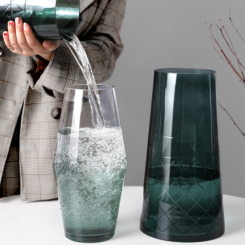 Vase swinging piece Living room flower arrangement glass transparent European style modern minimalist hydropony drying floral creative home suit combination