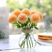 Simulation Hydrangea dried flower bouquet fake flower living room decorations home furnishings flower arrangement desktop coffee table placement test